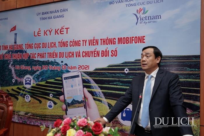 Tổng cục trưởng TCDL Nguyễn Trùng Khánh phát biểu tại Lễ ký kết